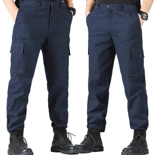 纯棉工装裤男士耐磨宽松劳保裤加厚工作服裤子电焊工服直筒休闲裤