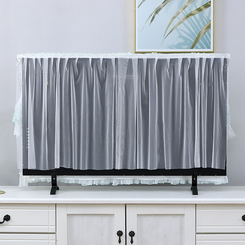 新款蕾丝电视机防尘罩55寸65寸电视盖布开机免取平面曲面简约防尘