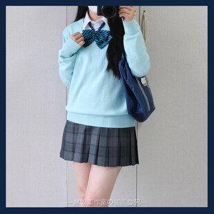 长袖 老头衫 基础款 叠穿校供宽松套头火星jk针织衫 外套 jk毛衣秋冬季