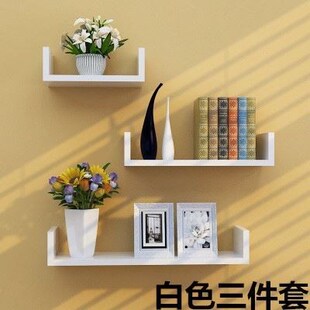 壁柜书架卧室床头挂墙上储物吊柜收纳宿舍搁板置物小多功能免打孔