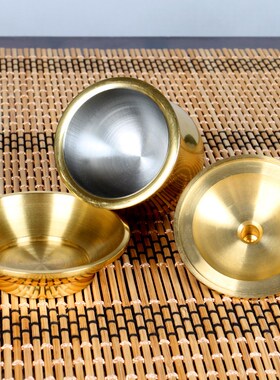 铜圣水杯摆件 铜供水杯 供杯