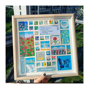 生日礼物油画画棒画画框DIY套装小众走心摆件送情侣闺蜜男女朋友