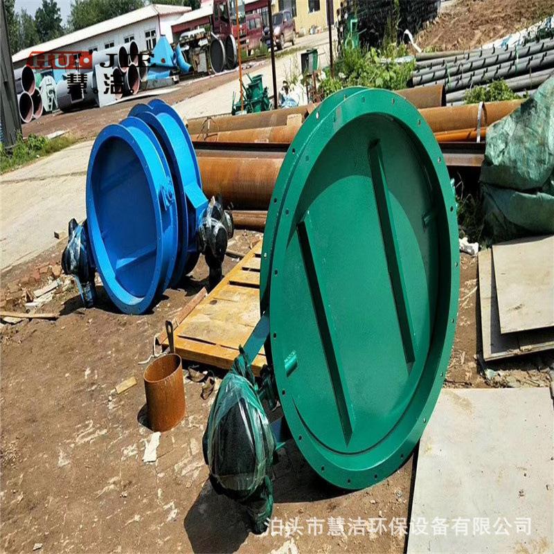 不锈钢大型百叶阀耐高温电动通风蝶阀圆形风量调节阀DN1500蝶阀