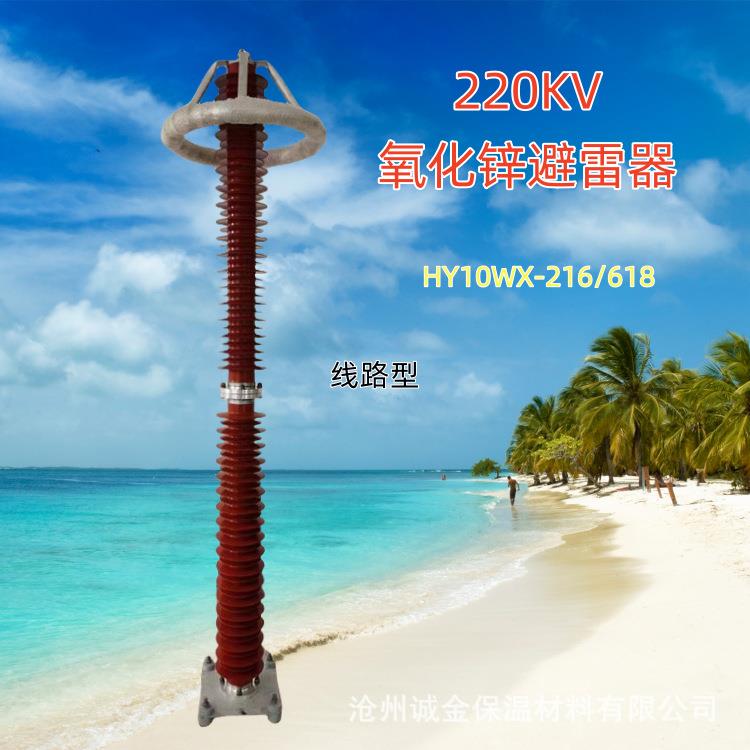 HY10WX-216/618复合绝缘220KV氧化锌避雷器高压避雷针线路型