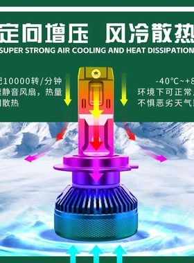 车灯100W 汽车双导管大功率灯泡 汽车灯泡h1H79005H11LED汽车大灯