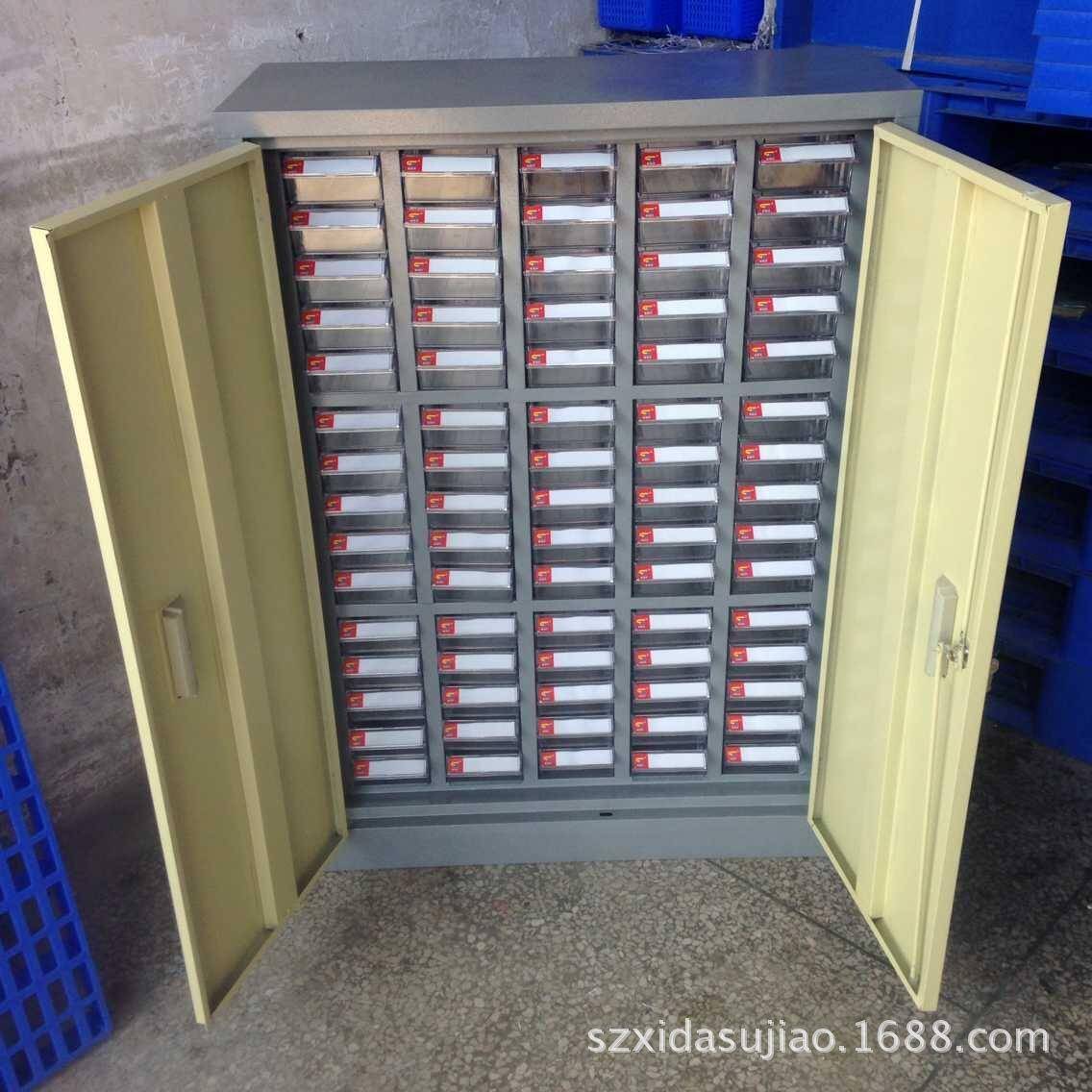 厂家抽屉式工具柜 铁皮螺丝文件柜 16抽电子样品物料柜