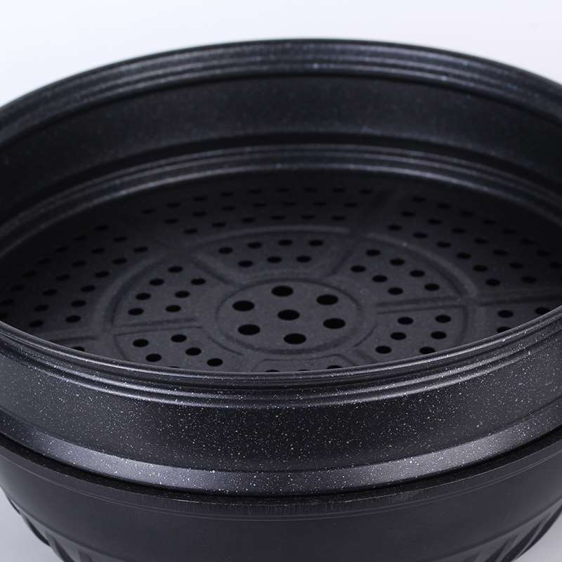 麦饭石真空锅不粘锅蒸屉蒸笼蒸格电炒锅通用蒸包子馒头家用蒸架32