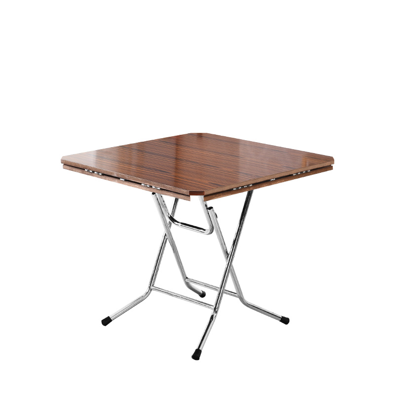 圆形简易折叠餐桌正方形桌实木可吃饭桌大圆桌小户型家用折叠饭桌