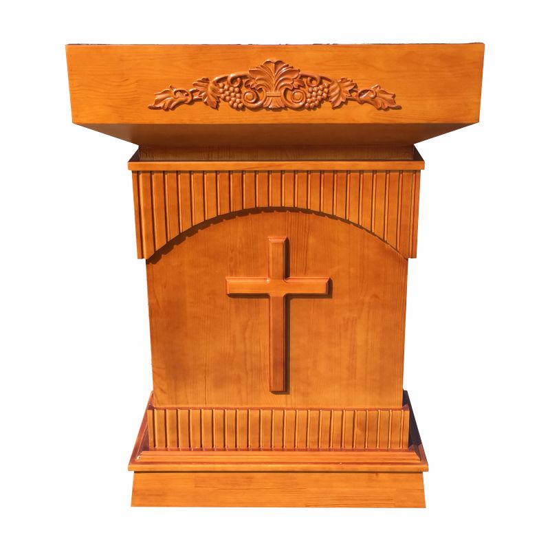 新款实木木质教桌堂会演讲桌讲台圣台整体发货 支持定制