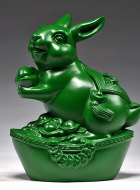 绿色木雕十二生肖摆件实木质鼠牛虎兔龙蛇马羊猴鸡狗猪一工艺品