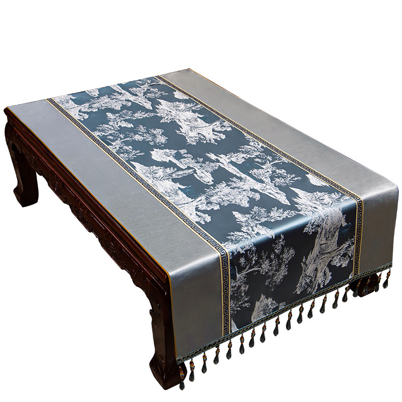 中式茶几桌布布艺台布餐桌垫长方形电视柜盖布梳妆台书桌布茶几布