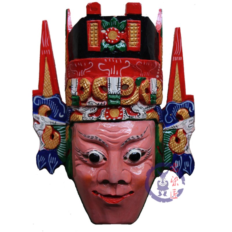 安顺脸子 地戏面具 傩戏面具 舞台表演道具 三国人物面具 高32cm