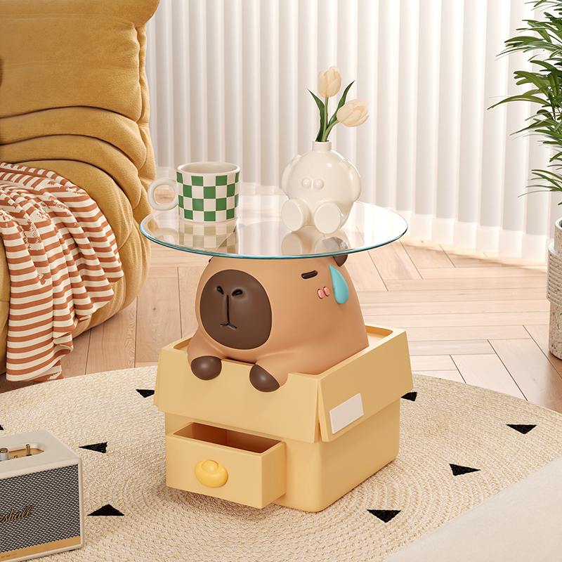 卡皮巴拉大型落地摆件家居客厅电视柜沙发旁装饰茶几乔迁新居礼品