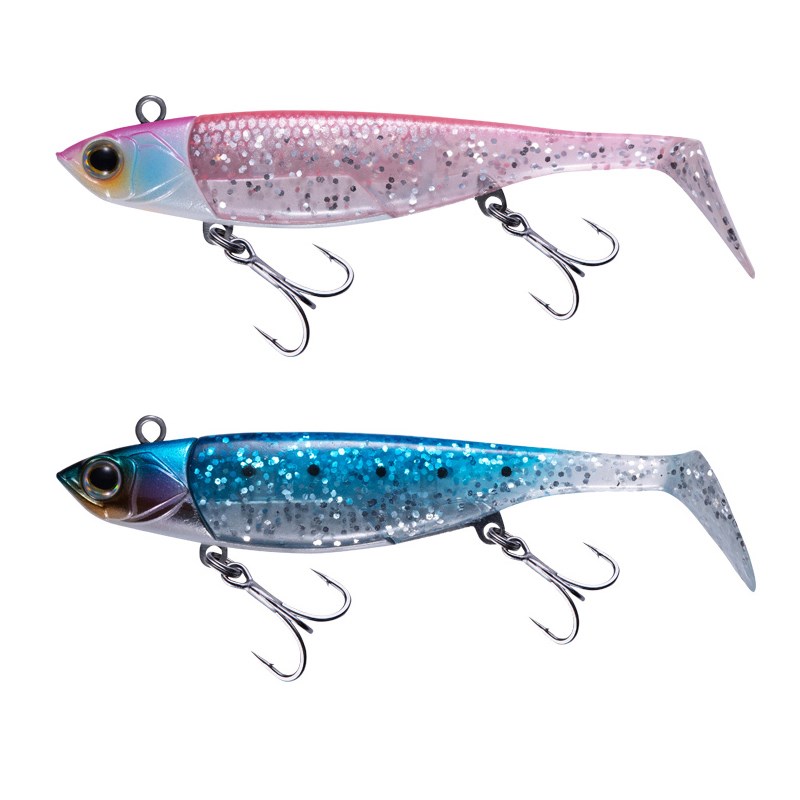 EWE美夏扭扭鱼T尾海钓路亚饵鱼型铅头钩远投假鱼鲈鱼翘嘴软饵装