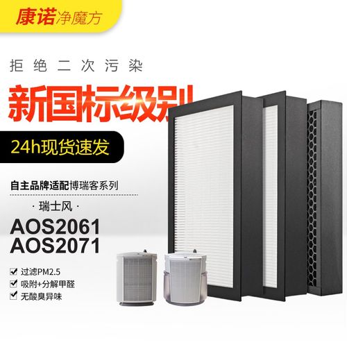 适配博瑞客/瑞士风空气净化器过滤网AOS2061/2071滤芯HEPA活性炭
