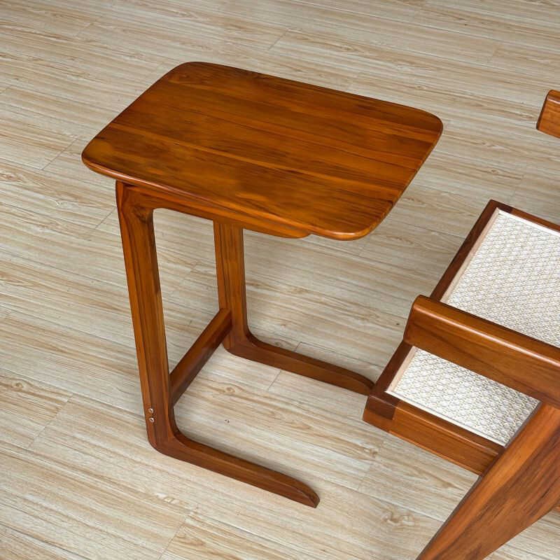 柚木角几小方桌简约小茶几沙发边几客厅边桌全实木小桌子小茶几