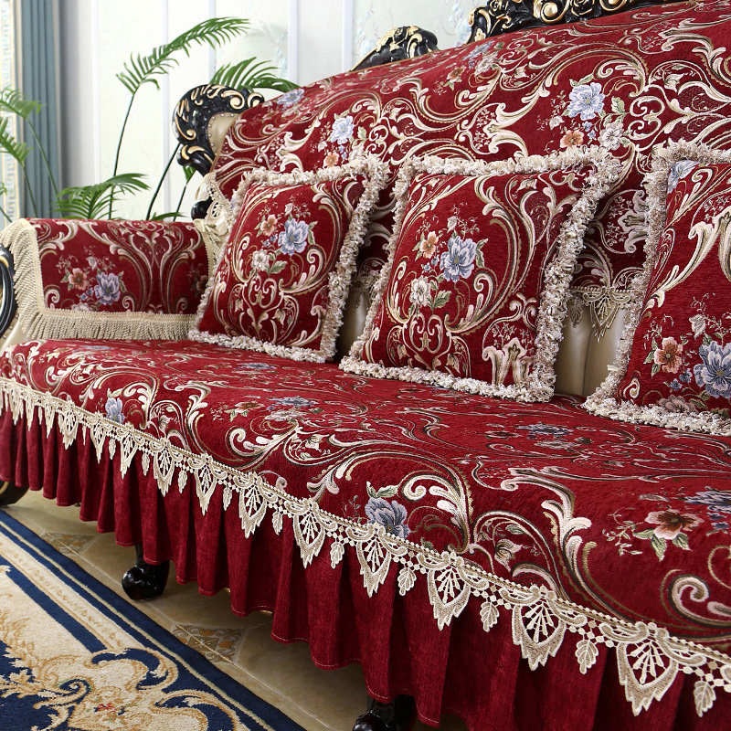 欧式沙发垫四季通用防滑新款坐垫扶手盖布坐垫沙发套罩巾高端定做