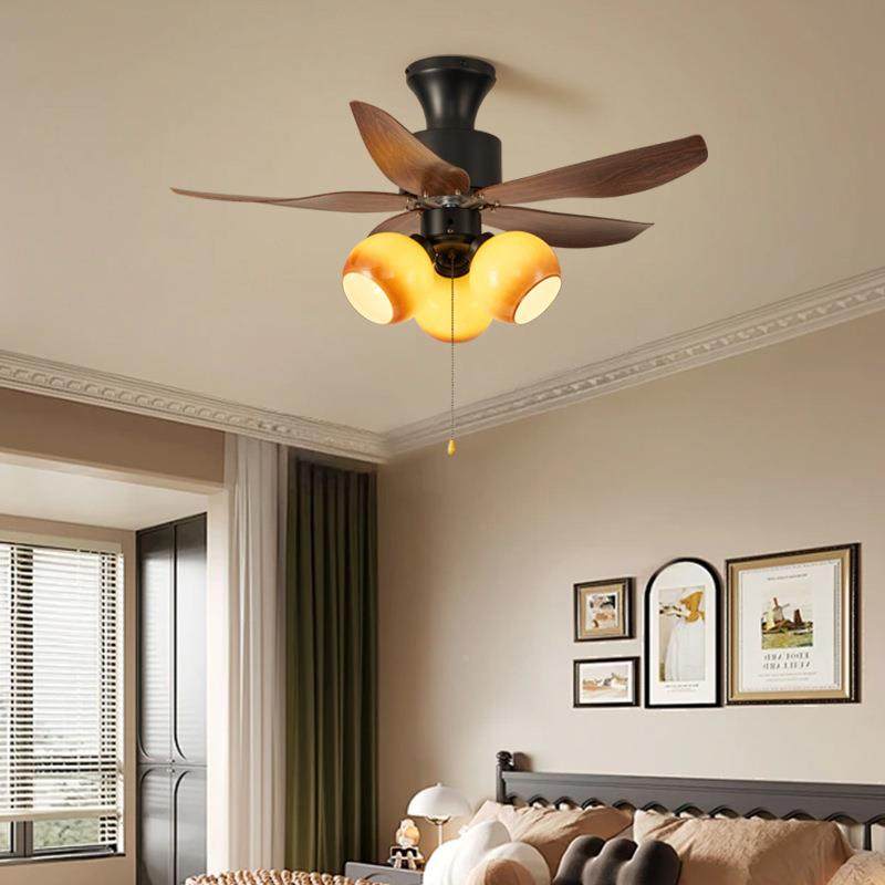 几客度中418古风电扇灯厅卧室木叶法式复古吊扇厅奶油灯中古风扇,家装灯饰光源,风扇灯,淘宝优惠券,粉丝福利购,淘宝优惠卷