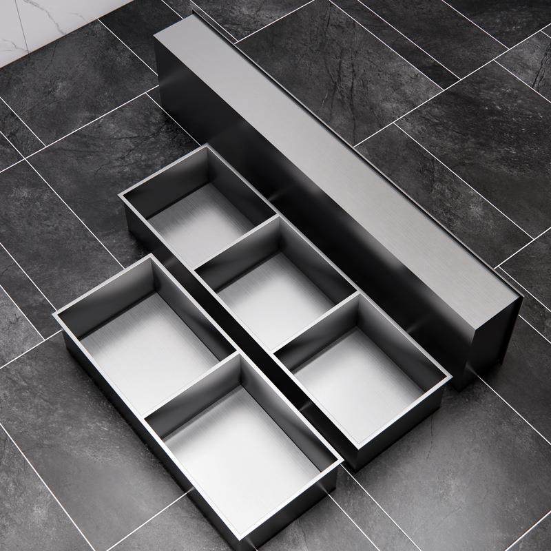 卫间龛嵌入式浴壁室淋壁JYP-7028龛3生04不锈钢金属柜浴室成品内