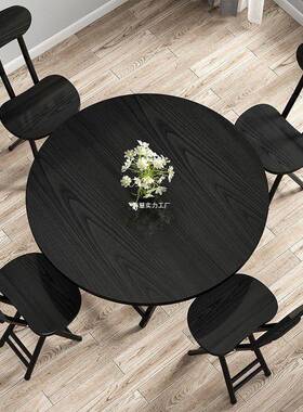 圆MMV桌折叠家用桌吃饭桌简易餐小户型饭出租房圆桌桌便携饭桌圆