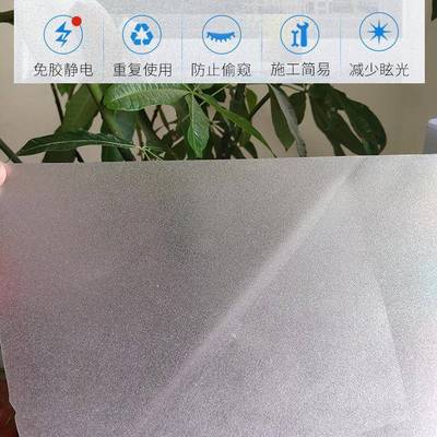 不现简约浴室卫生间透明光透免胶静电磨砂玻璃贴膜8564遮代阳防窥