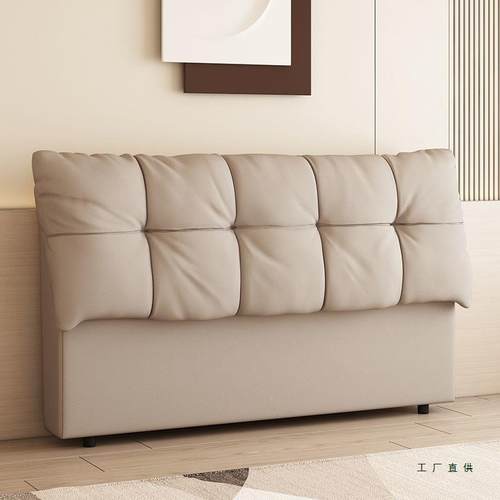 2025新款床头软包靠可背全540实一落体木地定制床头背板软包