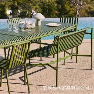 户外红铁艺桌椅约庭院套件室外桌简露台茶阳台餐桌椅组桌QM518066