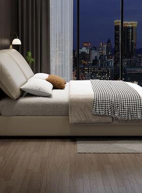 物意式朵QYR极简大象耳皮床2205新款高端大气小户型主卧双人床储