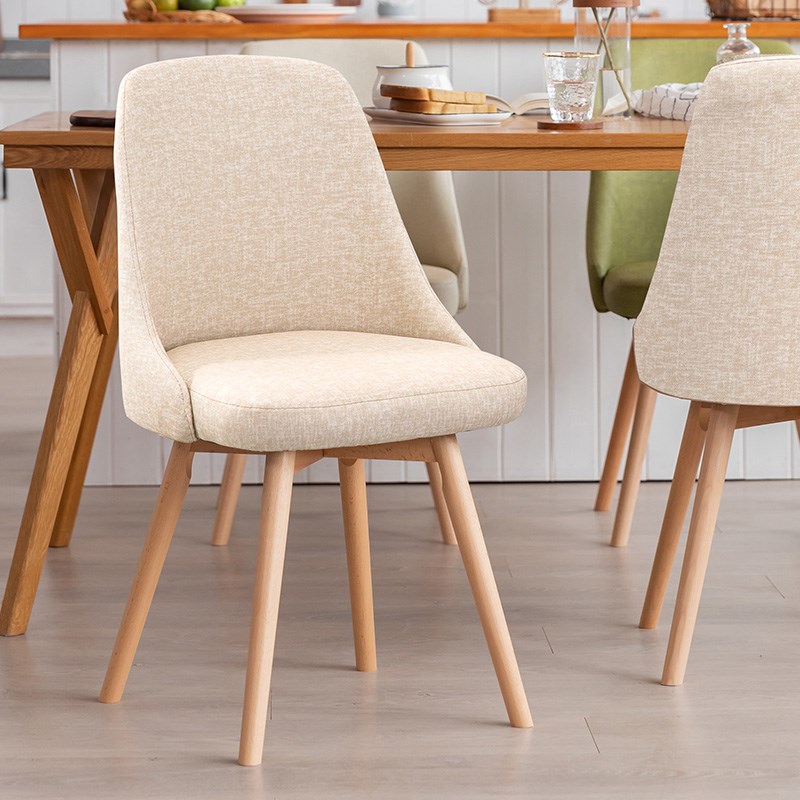 实木餐椅家用现代简约卧室休闲电脑椅咖啡酒店靠背椅餐桌椅子