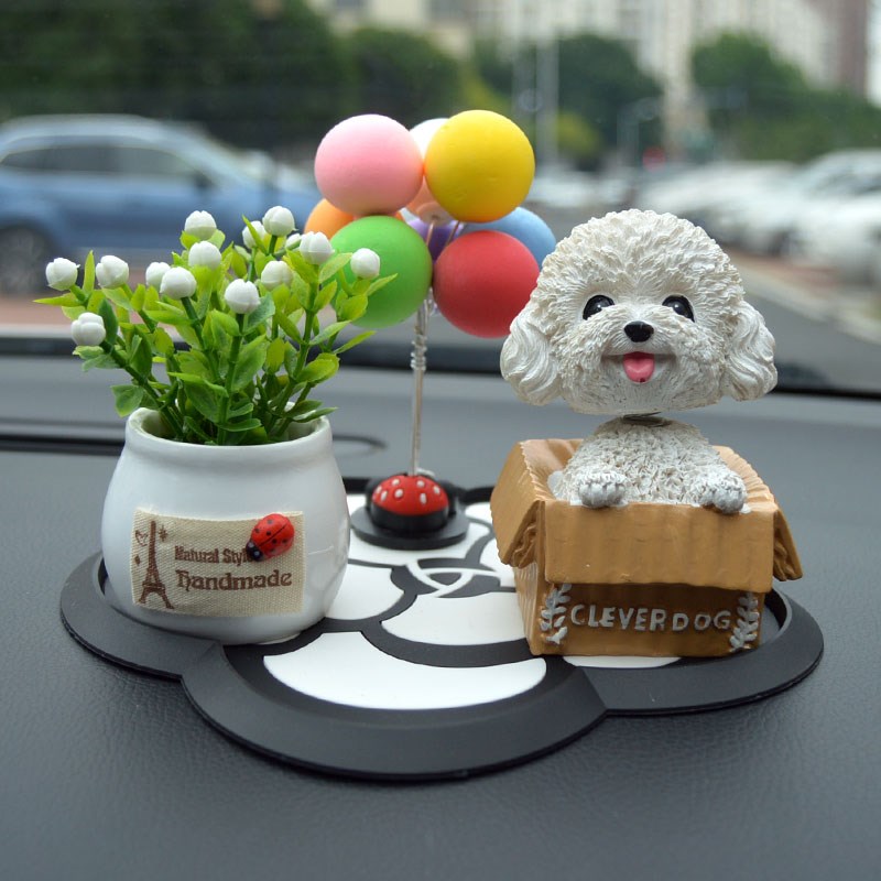 可爱摇头泰迪狗狗汽车摆件车载车内饰品创意车上中控台装饰用品女