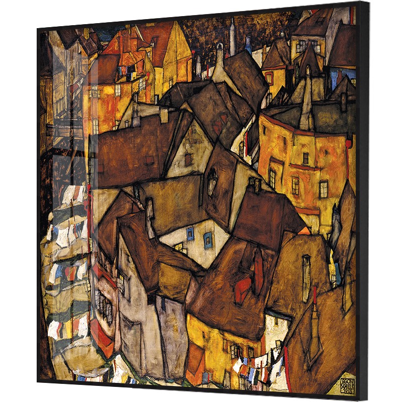 客厅餐厅走廊过道装饰画抽象仿油画席勒深秋小树壁画艺术店面挂画