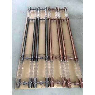 豪JYX华不钢拉手克力恒大玻新中式 大门实亚心水晶璃门 锈酒店美式