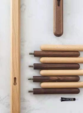 9BETC黑胡桃壁挂树枝玄关后挂衣壁架卧室挂衣门钩墙衣木服架排钩