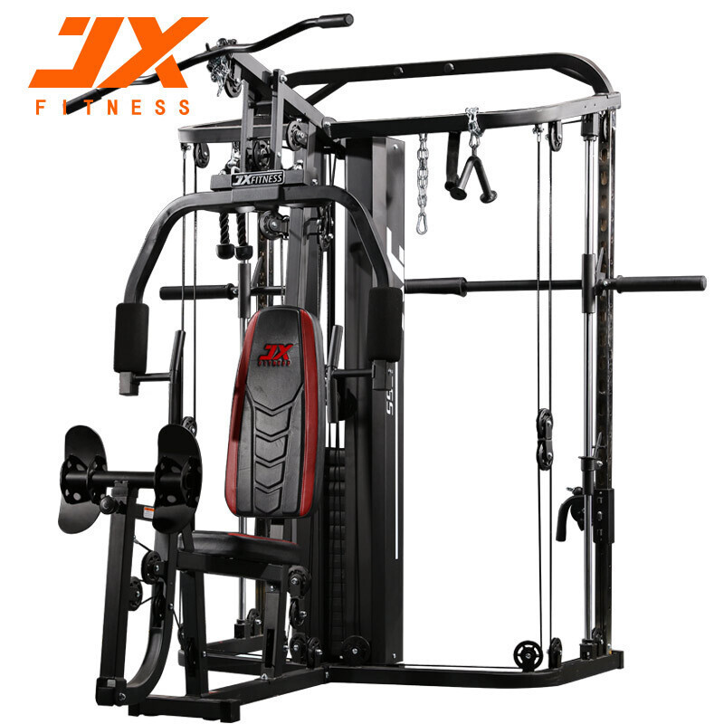 JX-DZ305综合训练器材龙门架组合 多功能框式深蹲架训练器