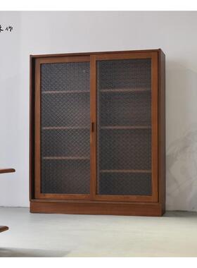 丹麦复刻中古复推拉门48236甸柚木书柜餐古边缅柜家具