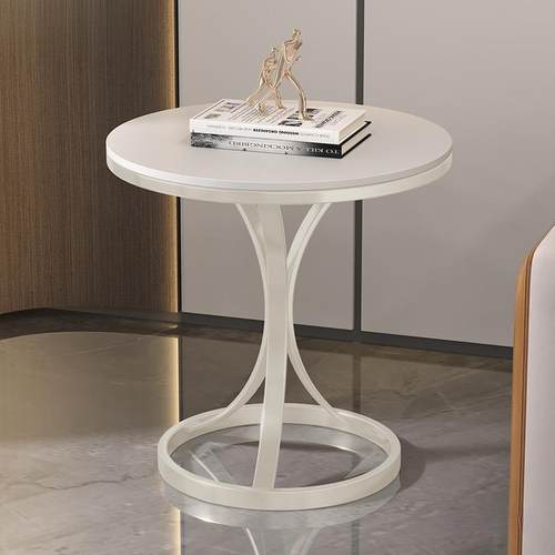 轻奢岩板几小茶几大理石客沙发角简厅约可移动阳台小圆几桌边JNG