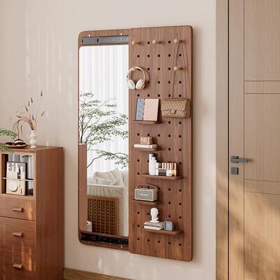 闭形洞板隐穿衣镜IGS隐藏式推拉全身镜子家用洞可关壁挂墙玄关试