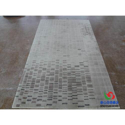 新房中式蓝色墨画样板房手工腈纶客水厅茶几发地沙毯书卧室办WLN