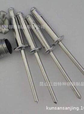 4*2GAE0灯笼铆烤漆用防水汽车灯笼抽拉铆钉钉烤黑色全铝抽芯芯铆