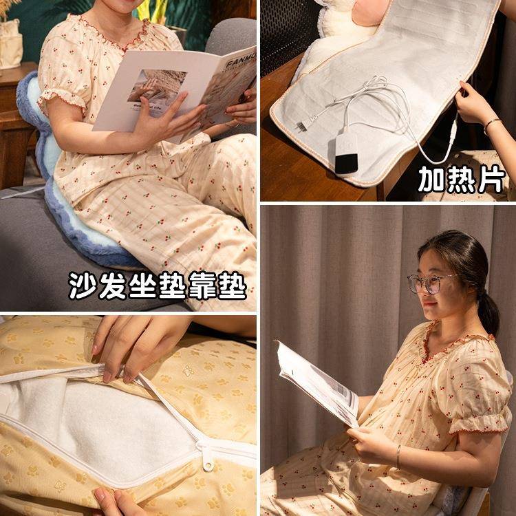 股坐垫NFN屁垫办公室久椅坐座垫护腰靠靠背一体学生椅垫子加厚屁