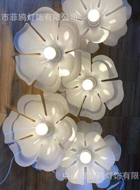 新款婚庆亚克花力网花吊灯仿真朵灯落地TZT灯围灯红婚礼装饰氛美