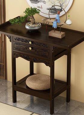 花架架物阳XTH台落中地式花置台新式玄关台客厅入户进门端景台条