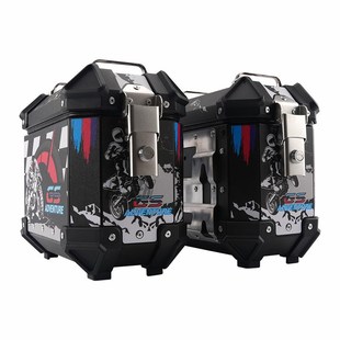 通用新款 35L摩托车铝合金边箱防水防撞后备箱旅行快拆三箱 18L28L