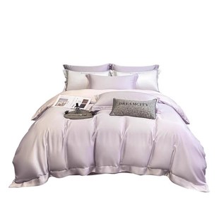 夏季 高端200支天丝被套单件150x200x230单人双人冰丝真丝绸缎被罩