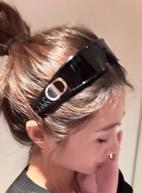 同款发箍墨镜女款二合一2025新款网红级感防晒太阳眼镜两用头箍