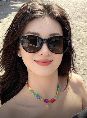 清偏光太阳镜套镜2025新款男女款时尚猫眼可套近视眼镜防晒墨镜