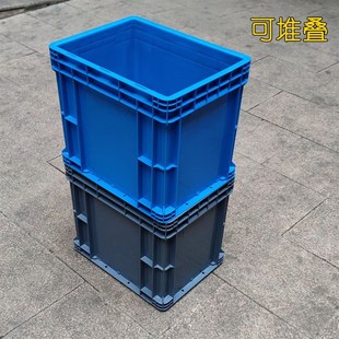 工业周转箱加厚正方形塑料箱带盖子400 340mm加高加深周转箱 300