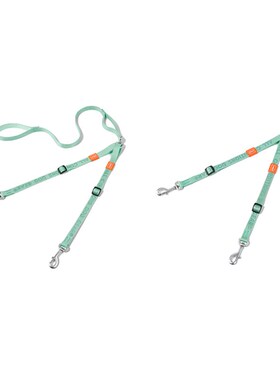 Howgo超轻双头牵引绳遛狗防挣脱小中大型犬泰迪比熊外出宠物用品