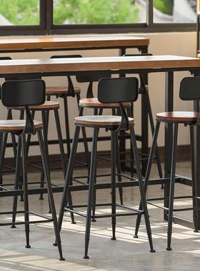 台吧台桌家用简约阳实木子长条桌靠窄桌FY081802高低窗脚长桌高脚