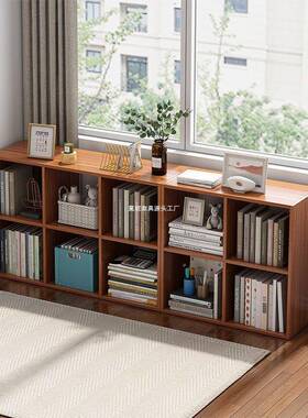 卧书架落地书柜小型客置厅41898置物架室收纳柜储子物柜简易飘窗